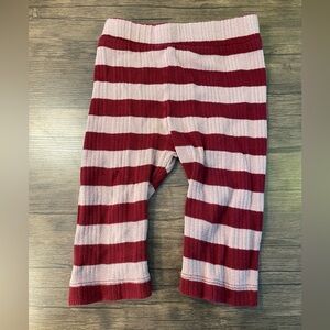 Kate Quinn Red and Pink Striped Pant Leggings 6-12M